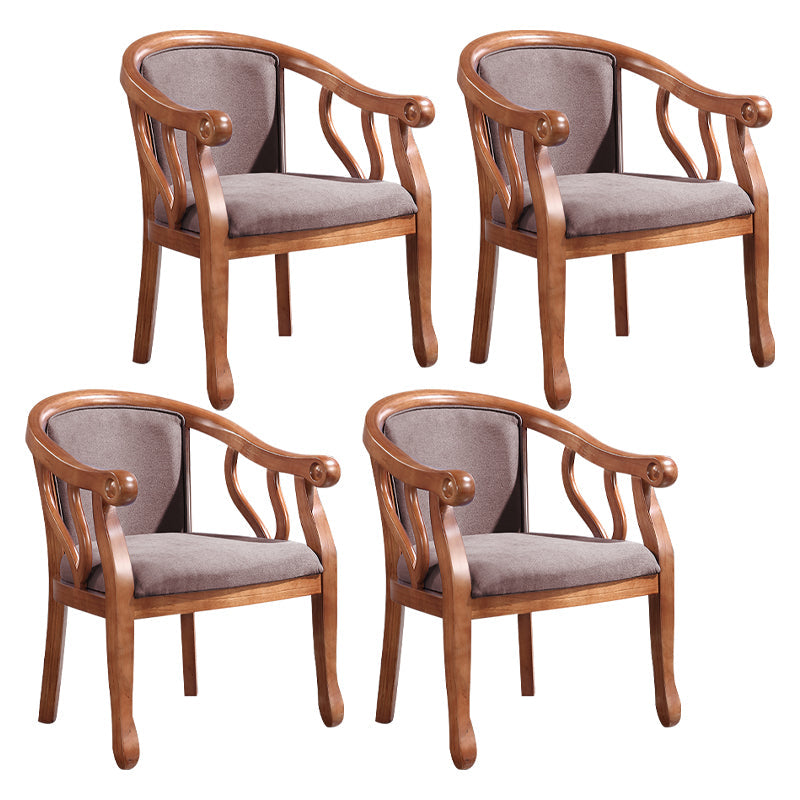 Traditioneller Essarmstuhl Holzrahmen Polsterarm Armstuhl