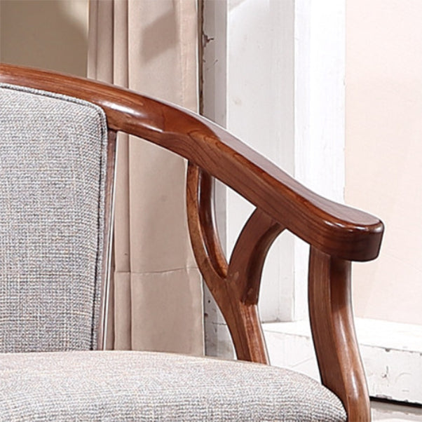 Traditioneller Essarmstuhl Holzrahmen Polsterarm Armstuhl