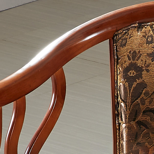 Traditioneller Essarmstuhl Holzrahmen Polsterarm Armstuhl