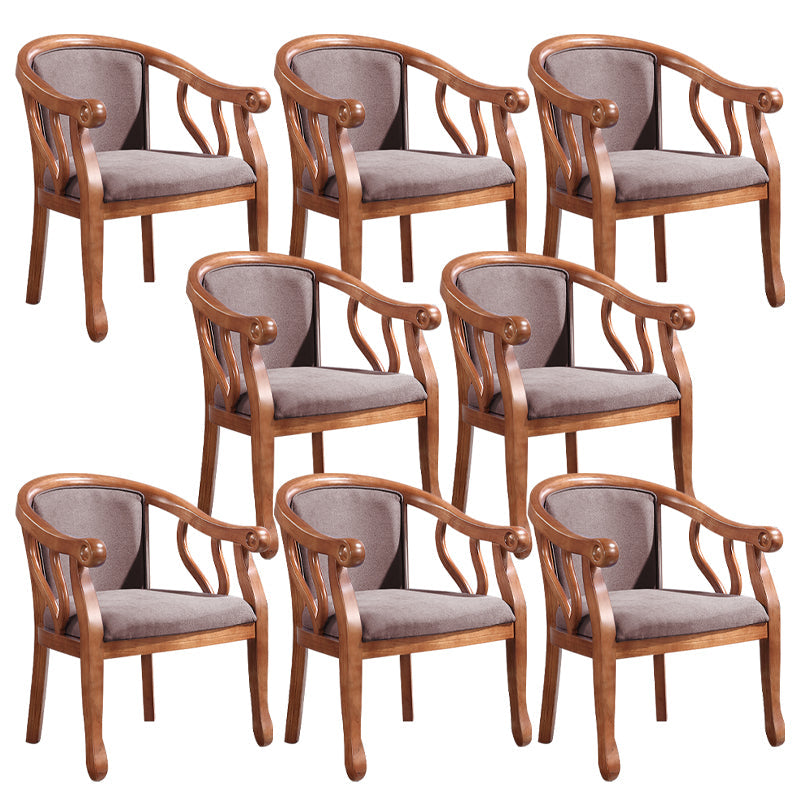 Traditioneller Essarmstuhl Holzrahmen Polsterarm Armstuhl