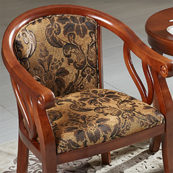 Traditioneller Essarmstuhl Holzrahmen Polsterarm Armstuhl