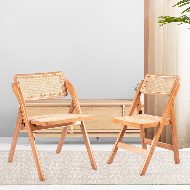 Moderne stijl vouwen eetstoel houten open achterkant stoel voor woonkamer