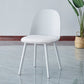 Sillas de comedor sin brazos modernas silla lateral de plástico para comedor