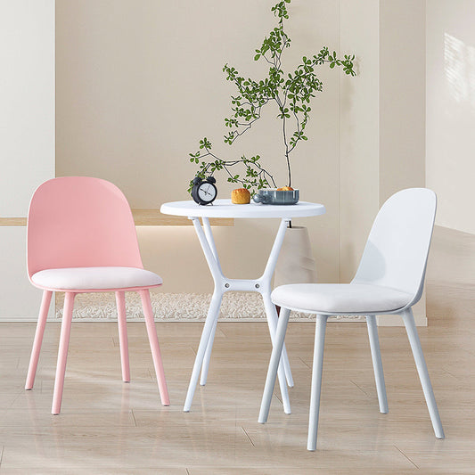Sillas de comedor sin brazos modernas silla lateral de plástico para comedor