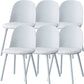 Sillas de comedor sin brazos modernas silla lateral de plástico para comedor