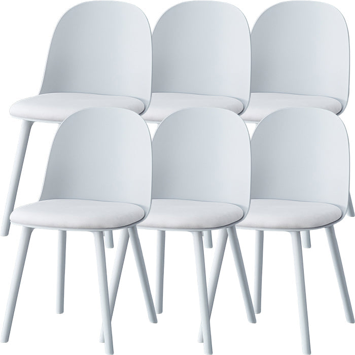 Sillas de comedor sin brazos modernas silla lateral de plástico para comedor