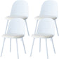 Sillas de comedor sin brazos modernas silla lateral de plástico para comedor