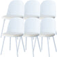 Sillas de comedor sin brazos modernas silla lateral de plástico para comedor