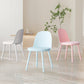 Sillas de comedor sin brazos modernas silla lateral de plástico para comedor