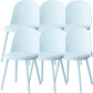Sillas de comedor sin brazos modernas silla lateral de plástico para comedor