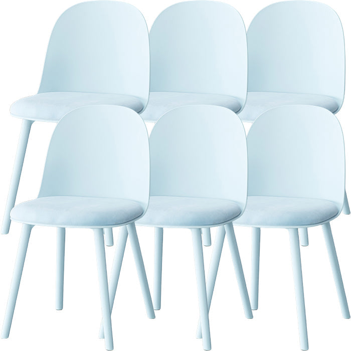 Sillas de comedor sin brazos modernas silla lateral de plástico para comedor