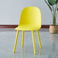 Sillas de comedor sin brazos modernas silla lateral de plástico para comedor