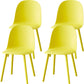 Sillas de comedor sin brazos modernas silla lateral de plástico para comedor