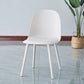 Sillas de comedor sin brazos modernas silla lateral de plástico para comedor
