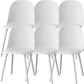 Sillas de comedor sin brazos modernas silla lateral de plástico para comedor
