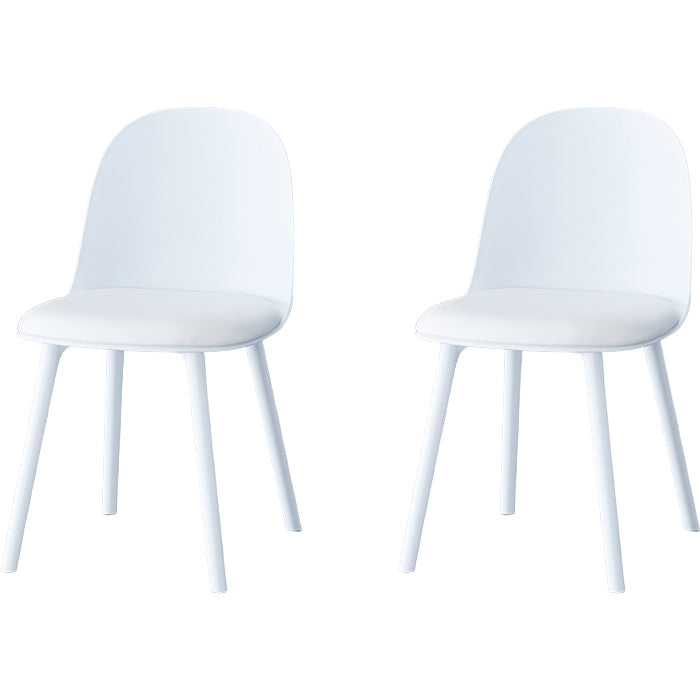 Sillas de comedor sin brazos modernas silla lateral de plástico para comedor
