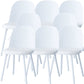 Sillas de comedor sin brazos modernas silla lateral de plástico para comedor