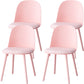 Sillas de comedor sin brazos modernas silla lateral de plástico para comedor