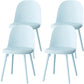 Sillas de comedor sin brazos modernas silla lateral de plástico para comedor