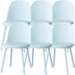 Sillas de comedor sin brazos modernas silla lateral de plástico para comedor