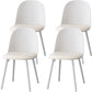 Sillas de comedor sin brazos modernas silla lateral de plástico para comedor