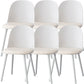 Sillas de comedor sin brazos modernas silla lateral de plástico para comedor
