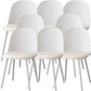 Sillas de comedor sin brazos modernas silla lateral de plástico para comedor