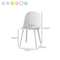Sillas de comedor sin brazos modernas silla lateral de plástico para comedor