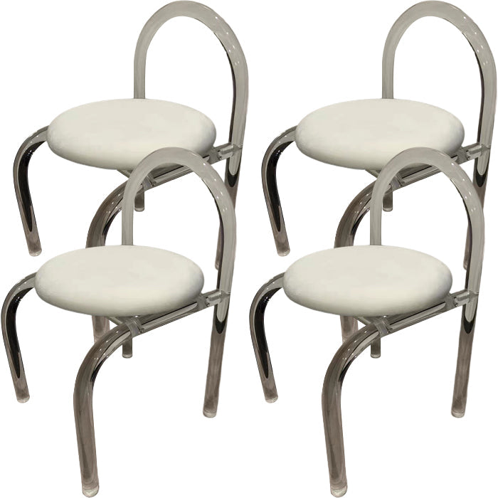 Silla de comedor acrílico transparente de estilo nórdico con tapizado para el hogar