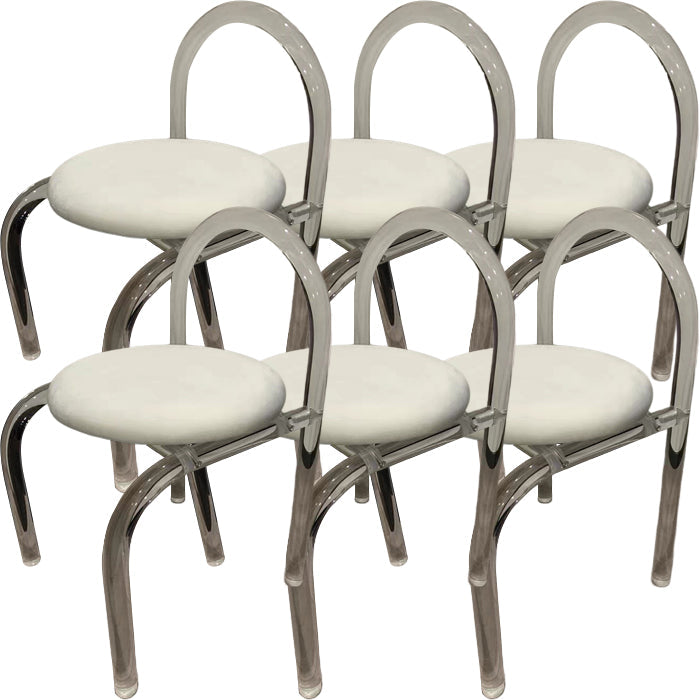 Silla de comedor acrílico transparente de estilo nórdico con tapizado para el hogar