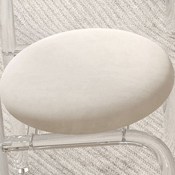 Silla de comedor acrílico transparente de estilo nórdico con tapizado para el hogar