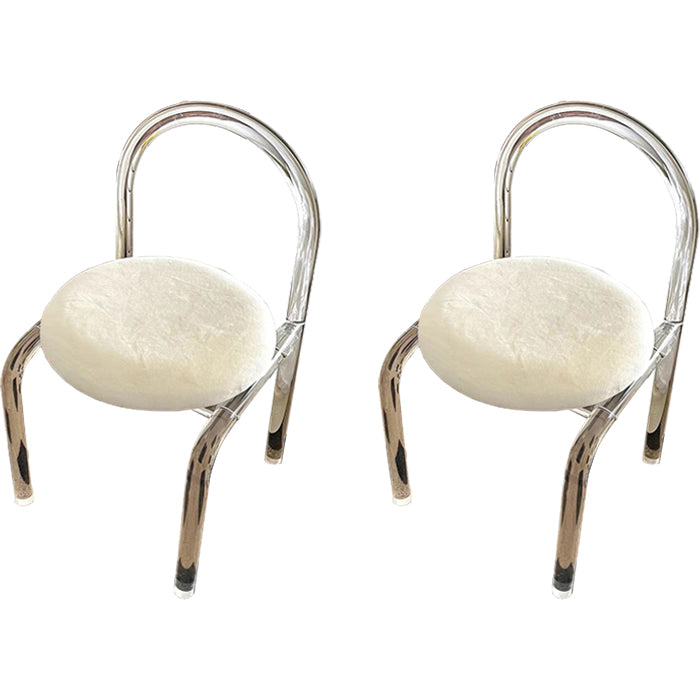 Silla de comedor acrílico transparente de estilo nórdico con tapizado para el hogar