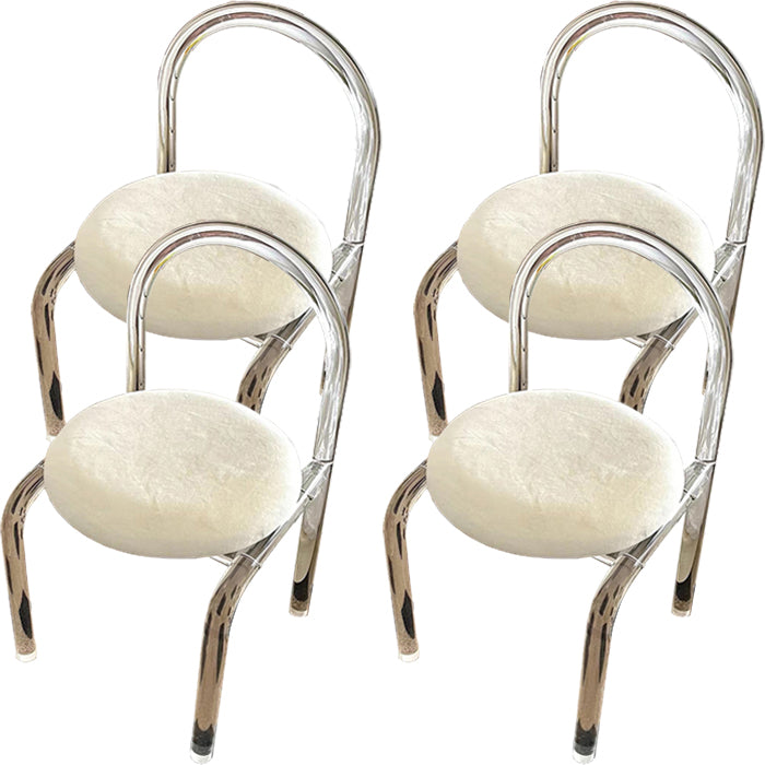 Silla de comedor acrílico transparente de estilo nórdico con tapizado para el hogar