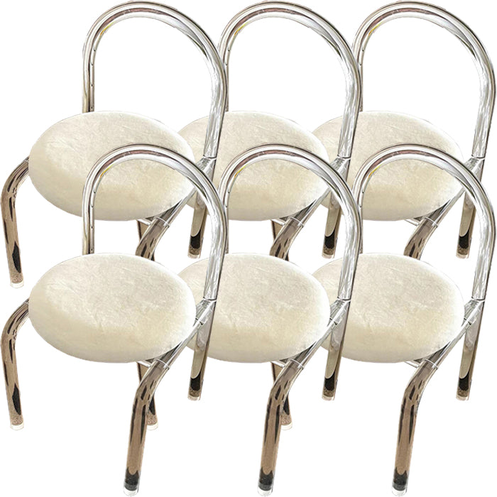 Silla de comedor acrílico transparente de estilo nórdico con tapizado para el hogar