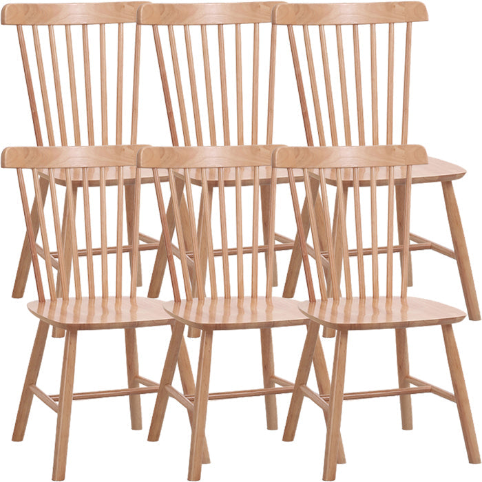 Sedia da pranzo Windsor a bracciole in legno di gomma contemporanea per ristorante