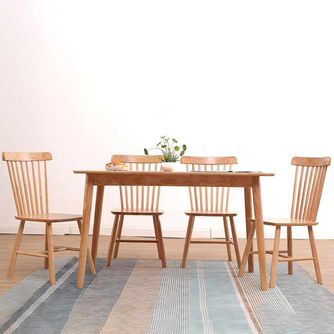 Sedia da pranzo Windsor a bracciole in legno di gomma contemporanea per ristorante