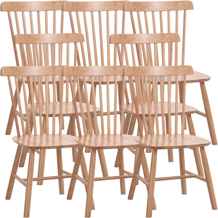 Sedia da pranzo Windsor a bracciole in legno di gomma contemporanea per ristorante