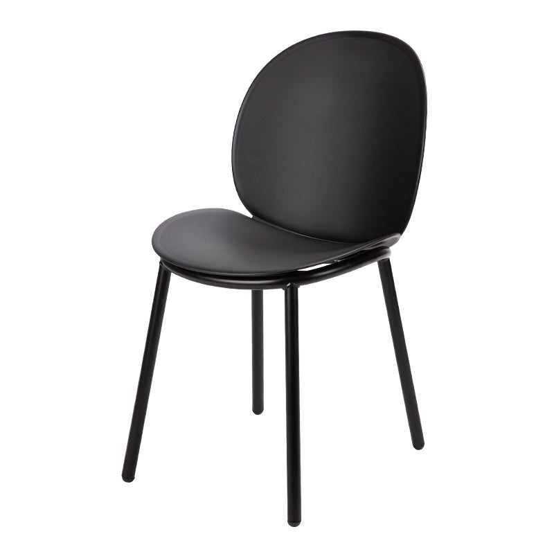 Contemporary Plastic Armless Parson Chair for Home in Matte Finish