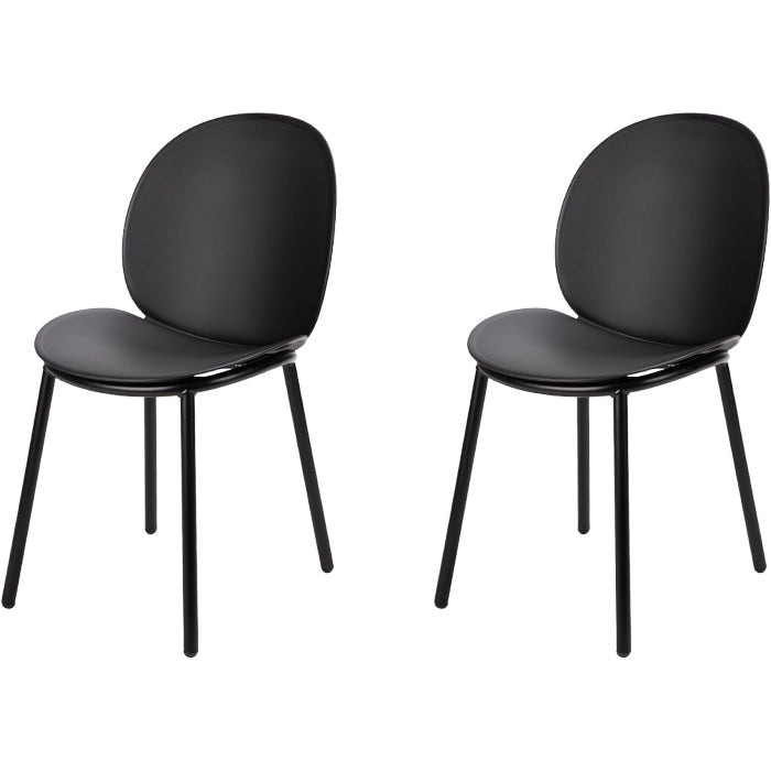Contemporary Plastic Armless Parson Chair for Home in Matte Finish