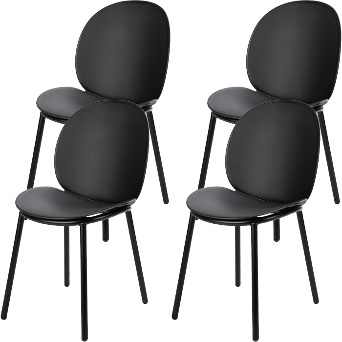 Contemporary Plastic Armless Parson Chair for Home in Matte Finish