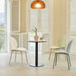 Contemporary Plastic Armless Parson Chair for Home in Matte Finish