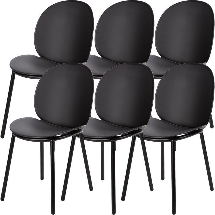 Contemporary Plastic Armless Parson Chair for Home in Matte Finish