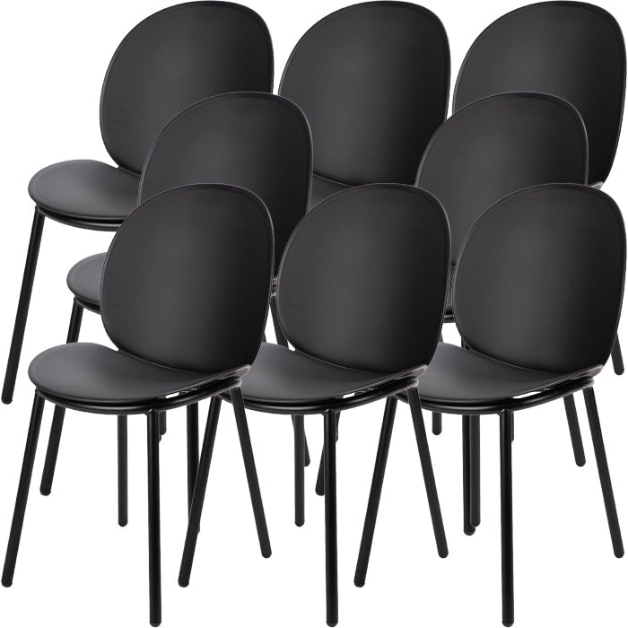 Contemporary Plastic Armless Parson Chair for Home in Matte Finish