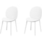 Contemporary Plastic Armless Parson Chair for Home in Matte Finish