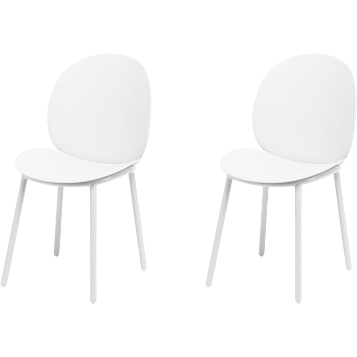 Contemporary Plastic Armless Parson Chair for Home in Matte Finish