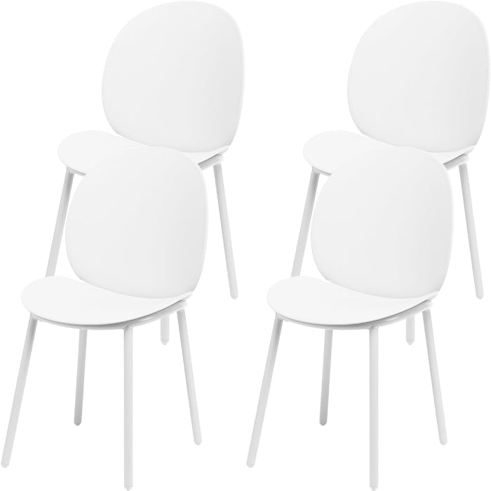 Contemporary Plastic Armless Parson Chair for Home in Matte Finish