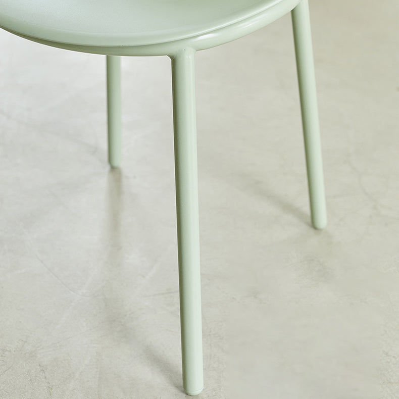 Contemporary Plastic Armless Parson Chair for Home in Matte Finish
