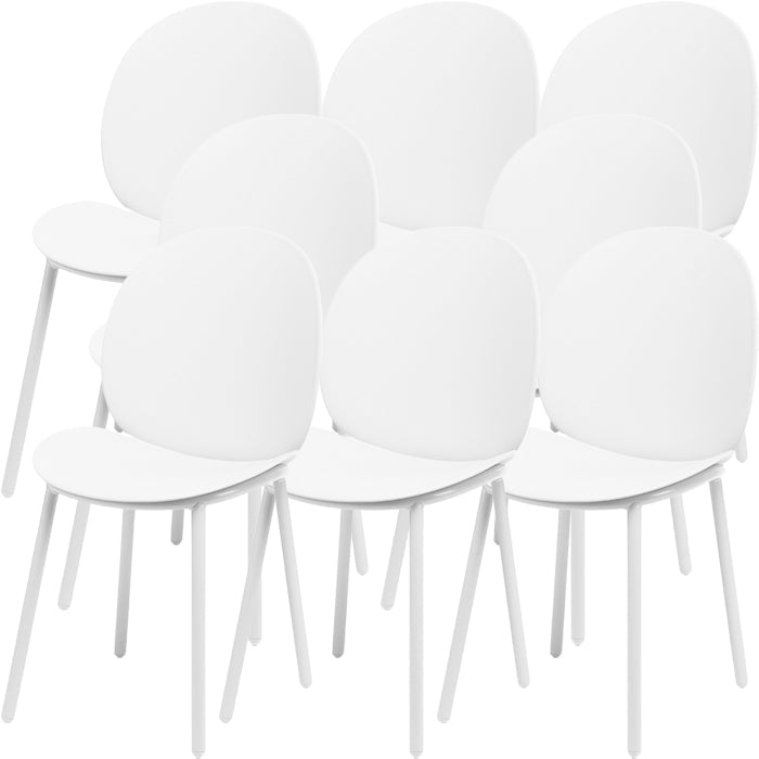 Contemporary Plastic Armless Parson Chair for Home in Matte Finish