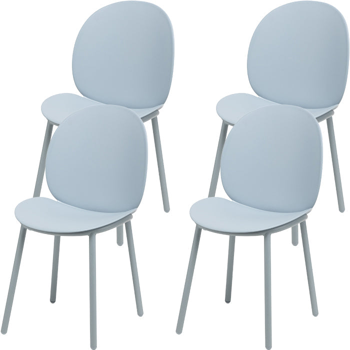 Contemporary Plastic Armless Parson Chair for Home in Matte Finish