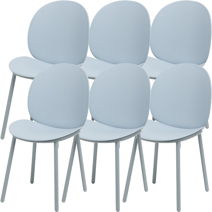 Contemporary Plastic Armless Parson Chair for Home in Matte Finish